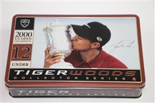 Tiger Slam Commemorative Golf Ball Tins for Masters, PGA, US Open, & OPEN Victories - Complete Set