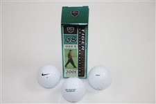 Tiger Slam Commemorative Golf Ball Tins for Masters, PGA, US Open, & OPEN Victories - Complete Set