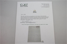 Horton Smith Signed Handwritten 1933 Ryder Cup Letter to A.R. Gates JSA ALOA
