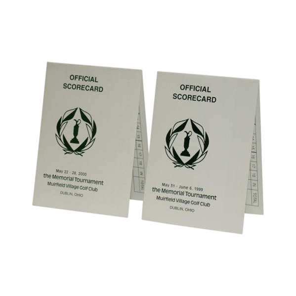 Tiger Woods Wins - 1999 & 2000 Memorial Tournament Official Scorecards