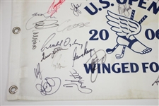 Palmer, McIlroy, & 21 other US Open Champs Signed 2006 at Winged Foot Flag FULL JSA #Z09264