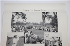 Bobby Jones 'Again It's Bobby Jones' Wins US Open at Winged Foot 1929 Magazine Page