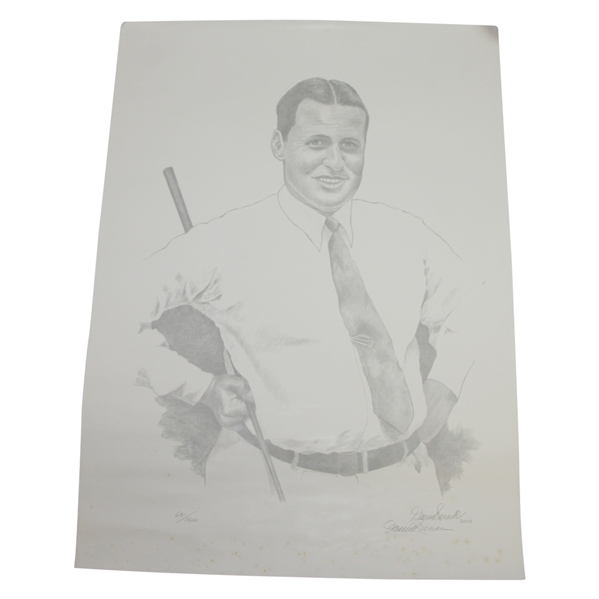 Ltd Ed Rendering of Bobby Jones #681/1500 Signed by Artist David Sussell