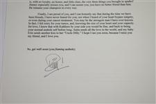 Ken Venturi's Personal Letter from David Feherty - Recovery Content JSA ALOA