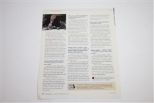 Ken Venturi's Personal Hand-Written & Signed Top Ten Courses Played in the US Letter JSA ALOA