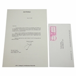 Ken Venturis Personal Signed Letter from Jack Nicklaus - Retirement Content JSA ALOA