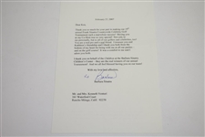 Ken Venturi's Personal Signed Three Letters from Barbara Sinatra