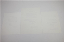 Ken Venturi's Personal Signed Three Letters from Barbara Sinatra