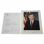 Ken Venturis Personal Signed Letter & Photo from Vice President Dan Quayle JSA ALOA
