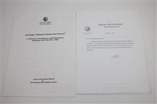 Ken Venturi's Personal Pamphlets of Ben Hogan's 1948 Letter to Pasatiempo Golf Pro Pat Mahoney 