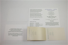 Ken Venturi's Personal 2005 The President's Cup Tickets, Pamphlets, Program, & more
