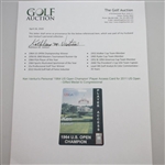 Ken Venturi's Personal '1964 US Open Champion' Player Access Card for 2011 US Open - Gifted Medal to Congressional