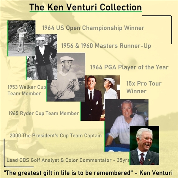 Ken Venturi's Personal '1964 US Open Champion' Player Access Card for 2011 US Open - Gifted Medal to Congressional