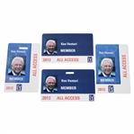 Ken Venturis Personal 2012(x2) & 2013(x2) Member/All Access Cards for PGA Tour