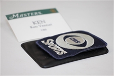 Ken Venturi's Personal Masters CBS ID Badge with CBS Shield