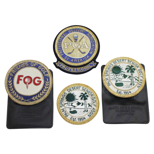Ken Venturis Personal PGA Professional, FOG (Friends of Golf), & Palm Springs Senior Golf Assn. Shields(x2)