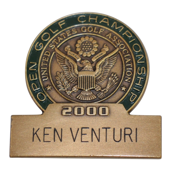 Ken Venturis 2000 US Open at Pebble Beach Contestant/Past Champions Badge
