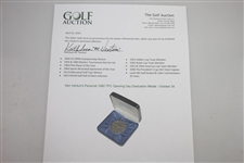 Ken Venturi's Personal 1980 TPC Opening Day Dedication Medal - October 24