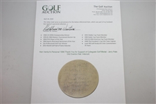 Ken Venturi's Personal 1998 Thank You for Support of Collegiate Golf Medal - Jerry Pate Old Overton Nat. Intercoll.