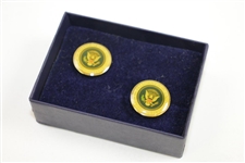 Ken Venturi's Personal Set of George Bush Presidential Seal Cufflinks in Original Box