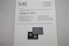 Ken Venturi's Personal Set of George Bush Presidential Seal Cufflinks in Original Box