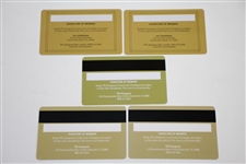 Ken Venturi's Personal 2009-2013 TPC Sawgrass PGA Tour Member Cards