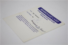Ken Venturi's Personal Congressional Country Club Membership Card #64