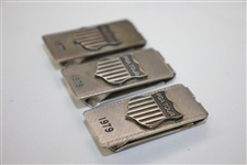 Ken Venturi's 1977, 1978, & 1979 PGA Tour Players Money Clips