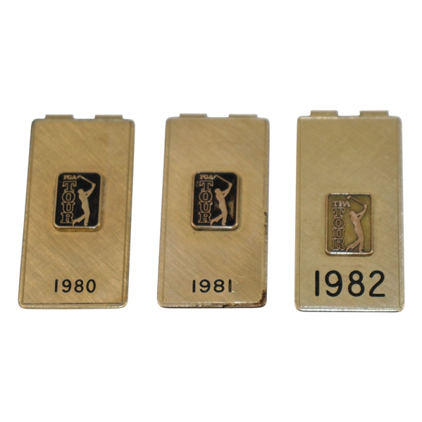 Ken Venturis 1980, 1981, & 1982 PGA Tour Players Money Clips