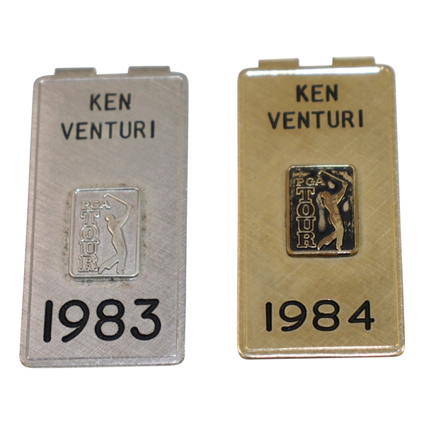 Ken Venturis 1983 & 1984 PGA Tour Players Money Clips