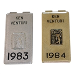 Ken Venturis 1983 & 1984 PGA Tour Players Money Clips
