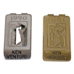 Ken Venturis 1990 & 1991 PGA Tour Players Money Clips