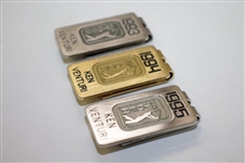 Ken Venturi's 1993, 1994, & 1995 PGA Tour Players Money Clips