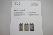 Ken Venturi's 1993, 1994, & 1995 PGA Tour Players Money Clips