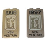 Ken Venturis 1996 & 1997 PGA Tour Players Money Clips