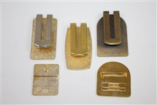 Ken Venturi's 2001 & 2002 PGA Tour Players Money Clips & Pins with 2000 Money Clip