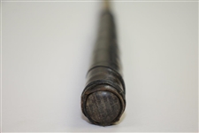 No Name Left-Handed Wood Mashie with Smooth Face, Brass Sole Plate, & Lead Weight