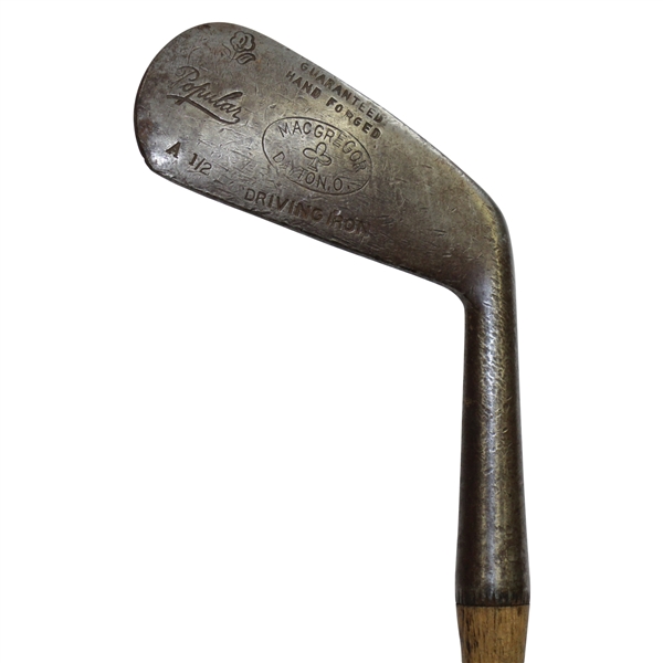 MacGregor Popular Series Punch Dot Faced Driving Iron - McGregor Shaft Stamp