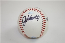 Greg Maddux, Tom Glavine, & John Smoltz Triple-Signed Baseball JSA ALOA