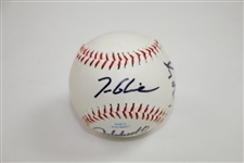 Greg Maddux, Tom Glavine, & John Smoltz Triple-Signed Baseball JSA ALOA
