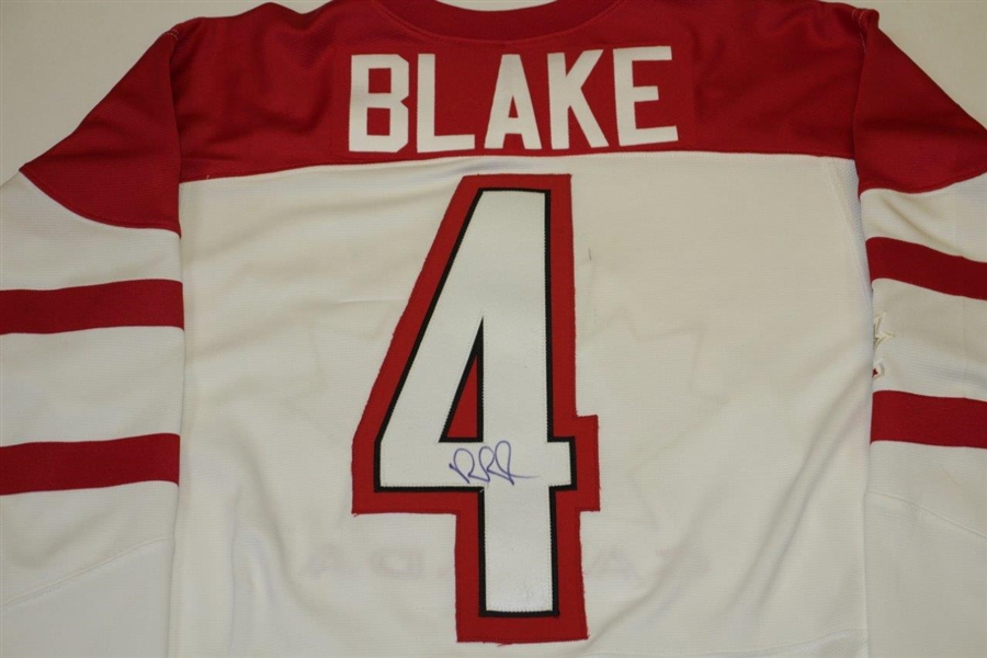 Rob Blake Signed NHL Team Canada Olympic Hockey Jersey JSA ALOA