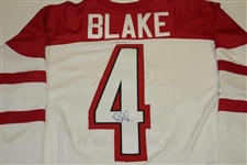 Rob Blake Signed NHL Team Canada Olympic Hockey Jersey JSA ALOA