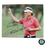 Bernhard Langer Signed 8x10 Photo with God Bless You Inscription JSA ALOA