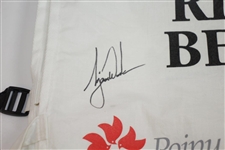 Tiger Woods Signed Rich Beem's Grand Slam of Golf Caddy Bib with Leonard, Love III, & Beem JSA ALOA