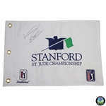 Woody Austin Signed Stanford St. Jude Championship Embroidered Flag JSA ALOA