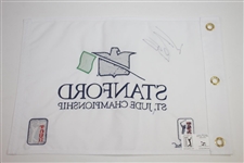 Woody Austin Signed Stanford St. Jude Championship Embroidered Flag JSA ALOA