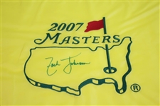 Zach Johnson Signed 2007 Masters Embroidered Flag JSA ALOA