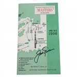 Jack Nicklaus Signed 1986 Masters Tournament Spectator Guide JSA ALOA