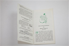 Jack Nicklaus Signed 1995 Masters Tournament Spectator Guide JSA ALOA