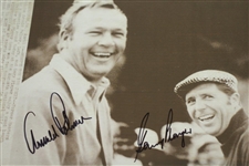 Arnold Palmer & Gary Player Signed 1971 Wire Photo JSA ALOA